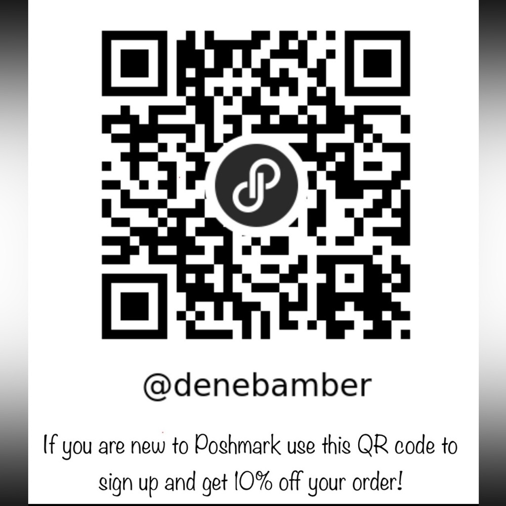 If you are new to Poshmark and use this QR code or the you will get 10% off!